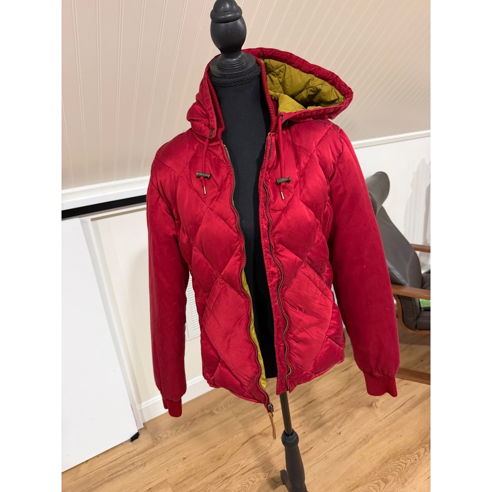 Eddie Bauer 1936 Skyliner Model 550 Fill Down Jacket Red Women Large 8731